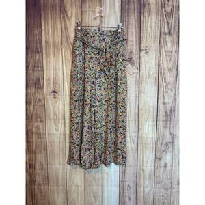 Patrons of Peace Floral Print Flowy Wide Legged Pants Women's Size S